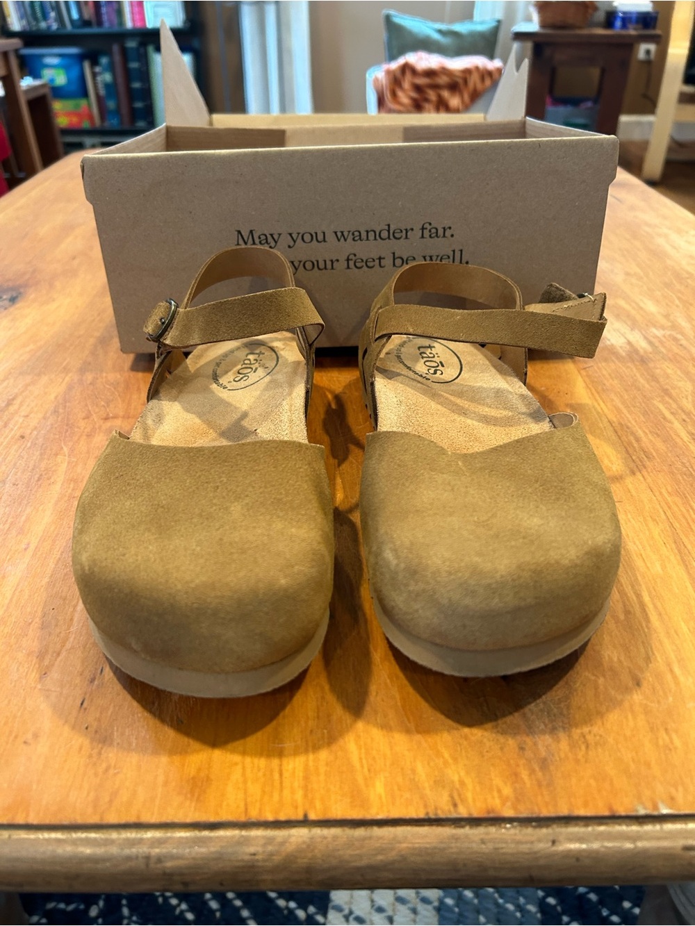 Taos Footwear Culture Suede Mary Jane Sandals/Loafers - Picture 2 of 5